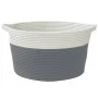 Cesta de almacenaje algodón gris y blanco Ø40x25 cm de , Cestas - Ref: Foro24-358461, Precio: 20,06 €, Descuento: %