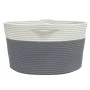 Cesta de almacenaje algodón gris y blanco Ø40x25 cm de , Cestas - Ref: Foro24-358461, Precio: 20,06 €, Descuento: %