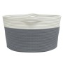 Grau-weißer Aufbewahrungskorb aus Baumwolle, Ø40x25 cm von , Körbe - Ref: Foro24-358461, Preis: 22,28 €, Rabatt: %