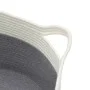 Cesta de almacenaje algodón gris y blanco Ø40x25 cm de , Cestas - Ref: Foro24-358461, Precio: 20,06 €, Descuento: %