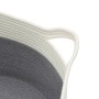 Grau-weißer Aufbewahrungskorb aus Baumwolle, Ø40x25 cm von , Körbe - Ref: Foro24-358461, Preis: 22,28 €, Rabatt: %