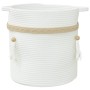 Cesta de almacenaje algodón blanco Ø38x36 cm de , Cestas - Ref: Foro24-358477, Precio: 30,36 €, Descuento: %