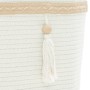 Cesta de almacenaje algodón blanco Ø38x36 cm de , Cestas - Ref: Foro24-358477, Precio: 30,36 €, Descuento: %