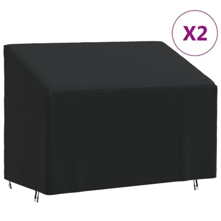 2-seater bench covers 2 pcs 420D Oxford fabric 134x70x65/94cm by , Garden furniture covers - Ref: Foro24-3203370, Price: 50,1...