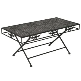 Folding vintage-style black metal coffee table 100x50x45 cm by vidaXL, Coffee table - Ref: Foro24-245927, Price: 100,19 €, Di...
