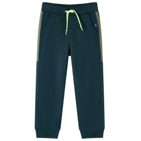 Pantalones de chándal infantiles con cordón verde musgo 116