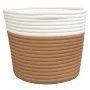 Storage baskets 2 pcs brown and white cotton Ø24x18 cm by , Baskets - Ref: Foro24-358454, Price: 17,17 €, Discount: %