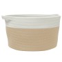Beige-weißer Aufbewahrungskorb aus Baumwolle, Ø40x25 cm von , Körbe - Ref: Foro24-358463, Preis: 25,22 €, Rabatt: %