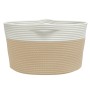 Beige-weißer Aufbewahrungskorb aus Baumwolle, Ø40x25 cm von , Körbe - Ref: Foro24-358463, Preis: 25,22 €, Rabatt: %