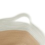 Beige-weißer Aufbewahrungskorb aus Baumwolle, Ø40x25 cm von , Körbe - Ref: Foro24-358463, Preis: 25,22 €, Rabatt: %
