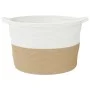 Beige-weißer Wäschekorb aus Baumwolle, Ø60x36 cm von , Wäschekörbe - Ref: Foro24-358475, Preis: 34,47 €, Rabatt: %