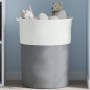 Grau-weißer Aufbewahrungskorb aus Baumwolle, Ø49x65 cm von , Körbe - Ref: Foro24-358494, Preis: 52,97 €, Rabatt: %