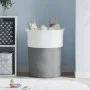 Grau-weißer Aufbewahrungskorb aus Baumwolle, Ø49x65 cm von , Körbe - Ref: Foro24-358494, Preis: 51,95 €, Rabatt: %