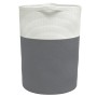 Cesta de almacenaje algodón gris y blanco Ø49x65 cm