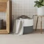Grau-weißer Aufbewahrungskorb aus Baumwolle, Ø51x33 cm von , Körbe - Ref: Foro24-358489, Preis: 31,59 €, Rabatt: %