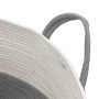 Gray and white cotton storage basket Ø51x33 cm by , Baskets - Ref: Foro24-358489, Price: 32,20 €, Discount: %