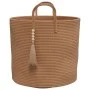 Brown cotton storage basket Ø40x35 cm by , Baskets - Ref: Foro24-358496, Price: 33,24 €, Discount: %