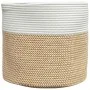 Aufbewahrungskorb aus brauner und weißer Baumwolle, Ø40x35 cm von , Körbe - Ref: Foro24-358468, Preis: 31,01 €, Rabatt: %