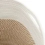 Aufbewahrungskorb aus brauner und weißer Baumwolle, Ø40x35 cm von , Körbe - Ref: Foro24-358468, Preis: 31,01 €, Rabatt: %