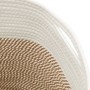 Cesta de almacenaje algodón marrón y blanco Ø40x35 cm