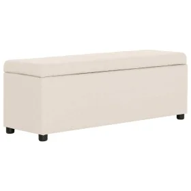 Bank mit Stauraum 116 cm Polyester cremefarben von , Bänke für Hallen und Lager - Ref: Foro24-281319, Preis: 188,14 €, Rabatt: %