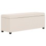 Bank mit Stauraum 116 cm Polyester cremefarben von , Bänke für Hallen und Lager - Ref: Foro24-281319, Preis: 175,46 €, Rabatt: %