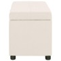 Bank with storage space 116 cm polyester cream color by , Benches for halls and storage - Ref: Foro24-281319, Price: 175,46 €...
