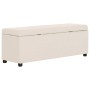 Bank mit Stauraum 116 cm Polyester cremefarben von , Bänke für Hallen und Lager - Ref: Foro24-281319, Preis: 175,46 €, Rabatt: %
