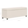 Bank with storage space 116 cm polyester cream color by , Benches for halls and storage - Ref: Foro24-281319, Price: 175,46 €...