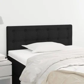 Kopfteil aus schwarzem Stoff, 100 x 5 x 78/88 cm von , Kopf- und Fußteile - Ref: Foro24-346438, Preis: 34,21 €, Rabatt: %