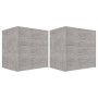 Mesitas de noche 2 uds madera contrachapada hormigón 40x30x40cm de vidaXL, Mesitas de noche - Ref: Foro24-801044, Precio: 55,...