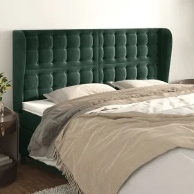 Kopfteil mit dunkelgrünen Samtohren 163x23x118/128cm von , Kopf- und Fußteile - Ref: Foro24-3118447, Preis: 145,47 €, Rabatt: %