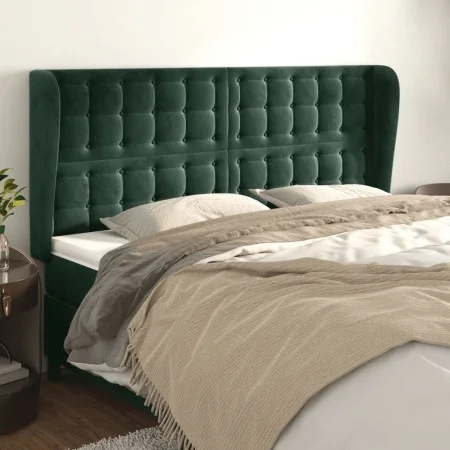 Kopfteil mit dunkelgrünen Samtohren 163x23x118/128cm von , Kopf- und Fußteile - Ref: Foro24-3118447, Preis: 145,47 €, Rabatt: %
