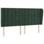 Kopfteil mit dunkelgrünen Samtohren 163x23x118/128cm von , Kopf- und Fußteile - Ref: Foro24-3118447, Preis: 145,47 €, Rabatt: %