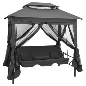 Garden rocking bench canopy anthracite steel 220x160x240 cm by vidaXL, Garden rockers - Ref: Foro24-45073, Price: 387,91 €, D...