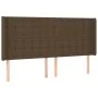Headboard with dark brown fabric ears 163x16x118/128 cm by , Headboards and footboards - Ref: Foro24-3120023, Price: 117,06 €...