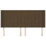Headboard with dark brown fabric ears 163x16x118/128 cm by , Headboards and footboards - Ref: Foro24-3120023, Price: 117,06 €...
