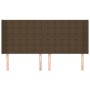 Kopfteil mit dunkelbraunen Stoffohren 163x16x118/128 cm von , Kopf- und Fußteile - Ref: Foro24-3120023, Preis: 119,04 €, Raba...