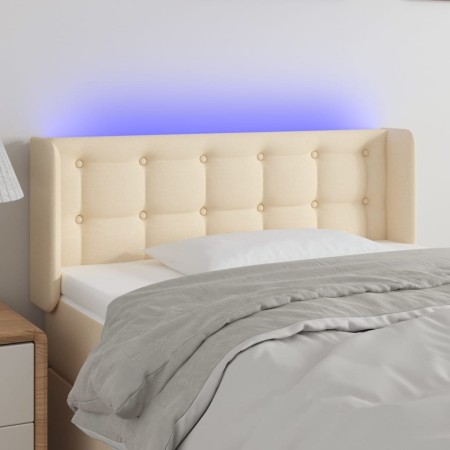 Kopfteil aus cremefarbenem Stoff mit LED 83x16x78/88 cm von , Kopf- und Fußteile - Ref: Foro24-3123649, Preis: 50,25 €, Rabat...