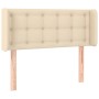 Cream fabric headboard with LED 83x16x78/88 cm by , Headboards and footboards - Ref: Foro24-3123649, Price: 50,25 €, Discount: %