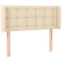 Cream fabric headboard with LED 83x16x78/88 cm by , Headboards and footboards - Ref: Foro24-3123649, Price: 51,64 €, Discount: %