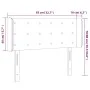 Cream fabric headboard with LED 83x16x78/88 cm by , Headboards and footboards - Ref: Foro24-3123649, Price: 51,64 €, Discount: %