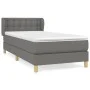 Box spring bed with dark gray fabric mattress 80x200 cm by , Beds and slatted bases - Ref: Foro24-3127078, Price: 305,40 €, D...