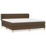 Cama box spring con colchón tela marrón oscuro 160x200 cm de , Camas y somieres - Ref: Foro24-3127136, Precio: 490,29 €, Desc...