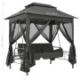 Gartenschaukelbank-Überdachung anthrazitfarbener Stahl 220x160x240 cm von vidaXL, Gartenwippen - Ref: Foro24-45073, Preis: 39...