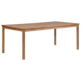 Mesa de jardín de madera maciza de teca 200x100x77 cm