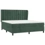 Box spring bed with dark green velvet mattress 160x200 cm by , Beds and slatted bases - Ref: Foro24-3129462, Price: 609,42 €,...