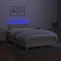 Boxspringbett mit Matratze und LED-Cremestoff 120x200 cm von , Betten und Lattenroste - Ref: Foro24-3134026, Preis: 380,13 €,...