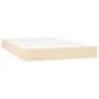 Box spring bed with mattress and LED cream fabric 120x200 cm by , Beds and slatted bases - Ref: Foro24-3134026, Price: 380,56...