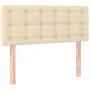 Box spring bed with mattress and LED cream fabric 120x200 cm by , Beds and slatted bases - Ref: Foro24-3134026, Price: 380,56...